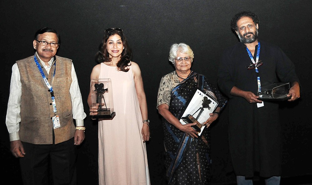 The Directors Sumitra Bhave & Sunil Sukthankar and Actress Iravathi Harshe of the film KAASAV, at the presentation, during the 48th International Film Festival of India (IFFI-2017), in Panaji, Goa on November 26, 2017.jpg
