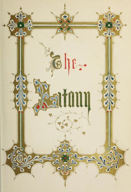 Illuminated title of "The Litany" from the 1845 illustrated Book of Common Prayer, designed by Owen Jones.