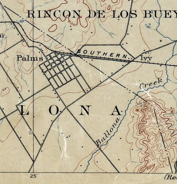 Palms street layout circa 1893