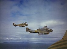 Two Bristol Beaufort (N1173/`MW-E' and AW242/`MW-B') of 217 Squadron, examples of those used by No. 3 (C) OTU The Royal Air Force in Britain, January 1942 TR31.jpg