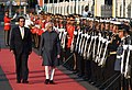 The Vice President, Shri M. Hamid Ansari inspecting the Guard of Honour, in Government House, Bangkok on February 03, 2016. The Prime Minister of Thailand, General Prayut Chan-o-cha is also seen.jpg