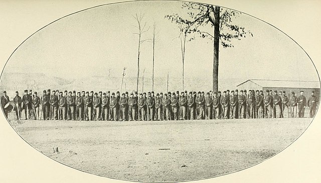 Ohio troops at the battlefield of Corinth, taken December 1862, after the second battle fought at Corinth.