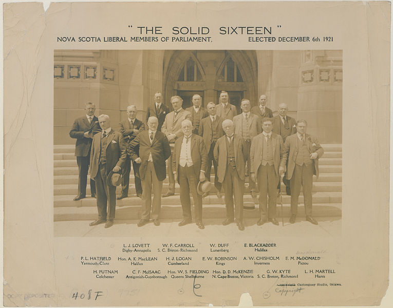File:The solid sixteen Nova Scotia Liberal Members of Parliament, elected December 6, 1921 (HS85-10-408F).jpg