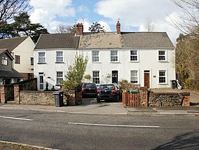 Three cottages, Pantmawr Road, Coryton, Cardiff - geograph.org.uk - 1723188.jpg