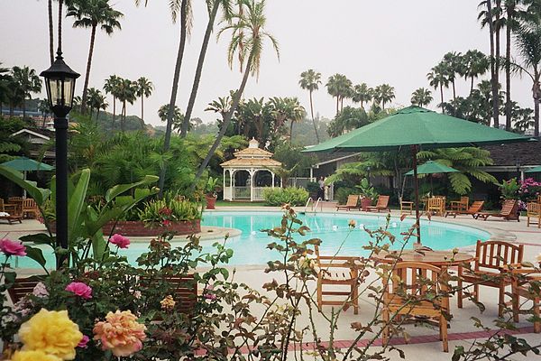 Resorts combine a hotel and a variety of recreations, such as swimming pools, as shown here in San Diego, California