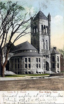 Postcard ca 1907 Trinity Methodist Episcopal Church (New Britain, Connecticut) postcard ca 1907.jpg