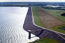 Bardwell Dam and Lake in Ellis County near the town of Ennis USACE Bardwell Dam and Lake.jpg