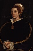 Unknown woman, formerly known as Catherine Howard. Late 17th-century. After Hans Holbein the Younger. (National Portrait Gallery)[10]