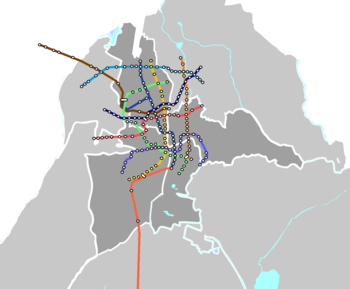 乌鲁木齐地铁规划线路，含中低速磁浮乌昌线、南山线