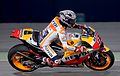 VROOM!! Marc Marquez on the move...Spanish Grand Prix motorcycle road racer Marc Marquez in action in the day 1 of Qatar test at the Losail International Circuit. (33376463925).jpg