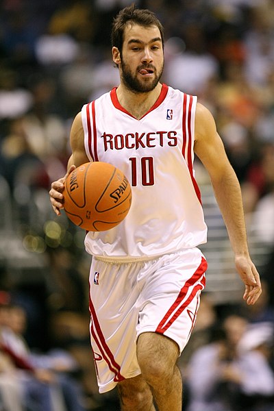 Spanoulis in 2006, during the 2006–07 season, with the Houston Rockets.
