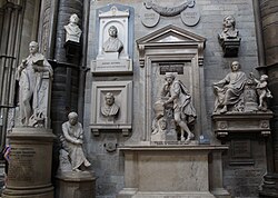 Partial view of Poets' Corner View of Poets' Corner in Westminster Abbey 01.jpg