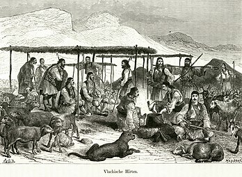 Vlach (Aromanian) herdsmen in Greece (Amand Schweiger from Lerchenfeld, 1887)