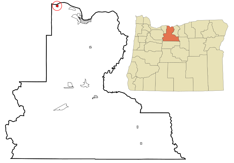 File:Wasco County Oregon Incorporated and Unincorporated areas Mosier Highlighted.svg