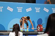 Deutsch: Gewichtheben bei den Olympischen Jugendspielen 2018; Tag 2, 10. Oktober 2018; Jungen 62 kg English: Weightlifting at the 2018 Summer Youth Olympics at 8 October 2018 – Boys' 62 kg