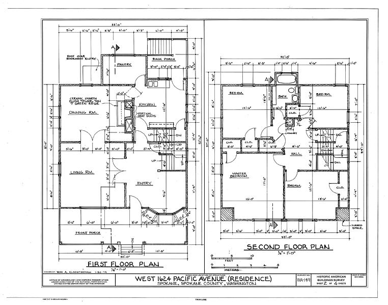 File:West 1624 Pacific Avenue (House), Spokane, Spokane County, WA HABS WASH,32-SPOK,1- (sheet 2 of 4).tif