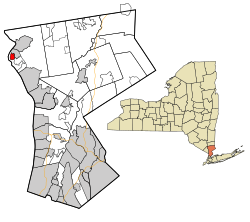 Westchester County New York incorporated and unincorporated areas Verplanck highlighted.svg