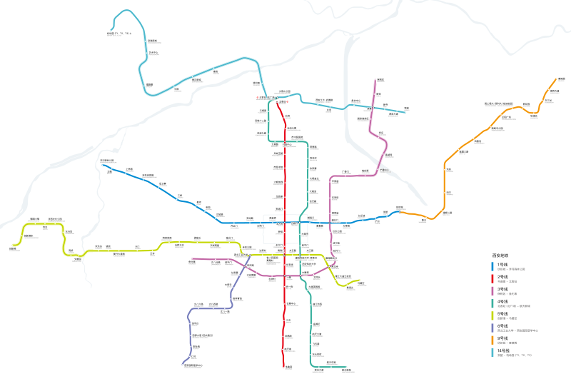 Xi'an Metro Linemap.svg