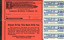 Yawkey-Bissell Lumber Company Scrip for White Lake, Wisconsin Yawkey-Bissell Lumber Company Scrip.jpg