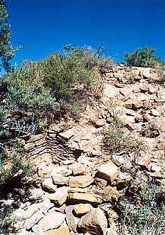 Begraven ruïnes bij Yucca House NM
