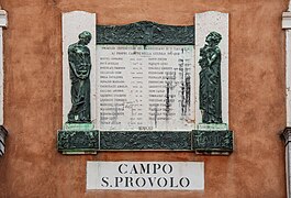 Campo San Provolo (Venice) - Monument to the dead of the parish of San Zaccaria