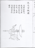 Ming gunman using multi barreled repeating firearm Fang Xun Lei Chong Tu .png