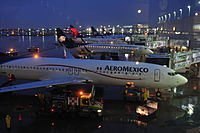 Terminal 2 - Aeroméxico and Delta. Aeroméxico est la plus grande compagnie sur Benito Juárez.