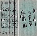 1915 Ticket aller-retour émis le 221e jour de l'année 1915, soit le lundi 9 août 1915 à 5 heures du matin.