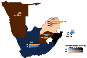 1953 South African general election map - results by province.svg