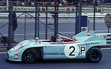 Joseph Siffert, uten hjelm, på Porsche 908/3 i 1971 på Nürburgring