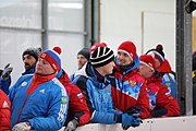 Deutsch: Bob-Europacup 2018/19; Station 1 in Altenberg, 2er-Rennen Nummer 1, Lauf 1 English: Bobsleigh Europe Cup 2018-19 in Altenberg - 2-man Race 1, first run