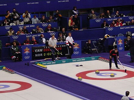 Curling at The Ice Sheet at Ogden on February 22, 2002
