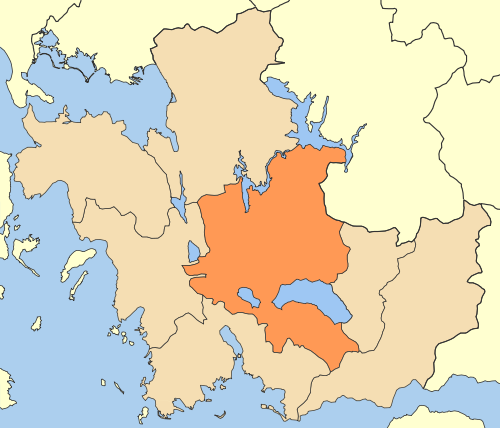 Agrinio municipality map.