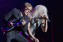 Twisted Sister performing in 2014: (l-r) Jay Jay French and Dee Snider.