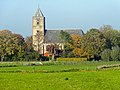 Zicht op Sint Nicolaaskerk Zalk vanaf de Zalkerdijk