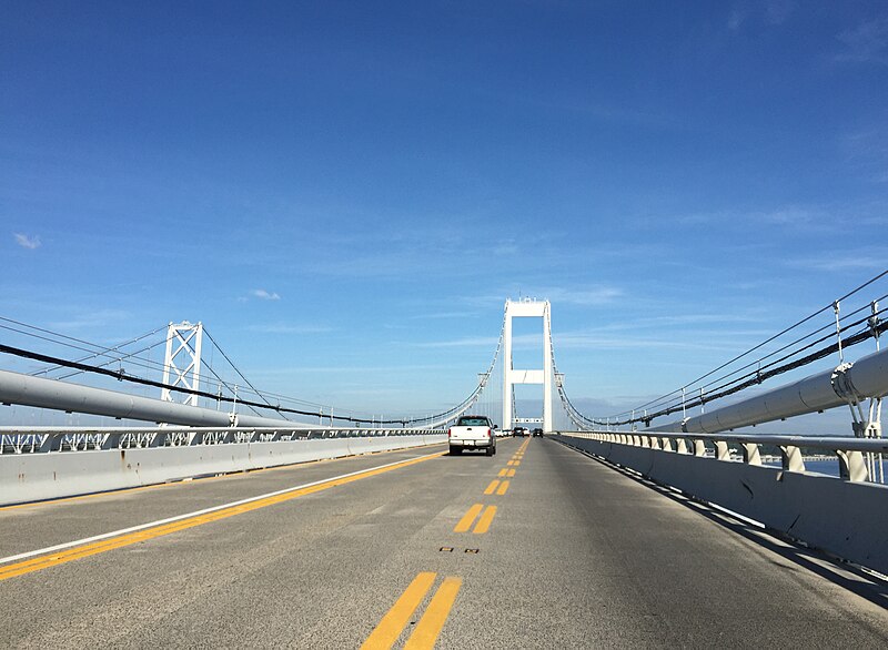 File:2016-08-17 08 34 46 View west along U.S. Route 50 and south along U.S. Route 301 (Chesapeake Bay Bridge) crossing the Chesapeake Bay from Stevensville, Queen Anne's County, Maryland to Skidmore, Anne Arundel County, Maryland.jpg