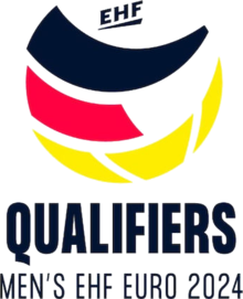 Logo of the qualifiers 2024 European Men's Handball Championship qualification Logo.png