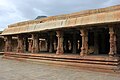 View of the large Maha mantapa (main hall), a Vijayanagara empire era construction at the Bhoga Nandeeshvara temple complex