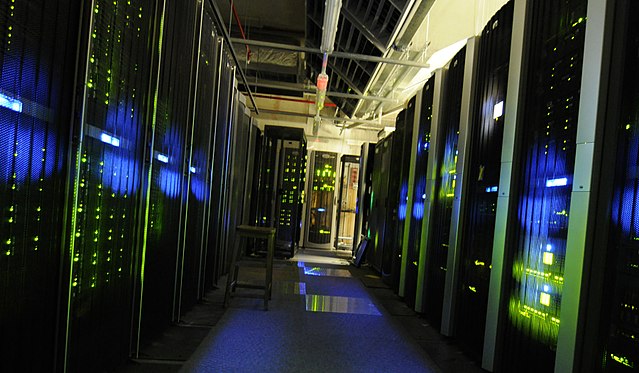 A view of the server room at The National Archives
