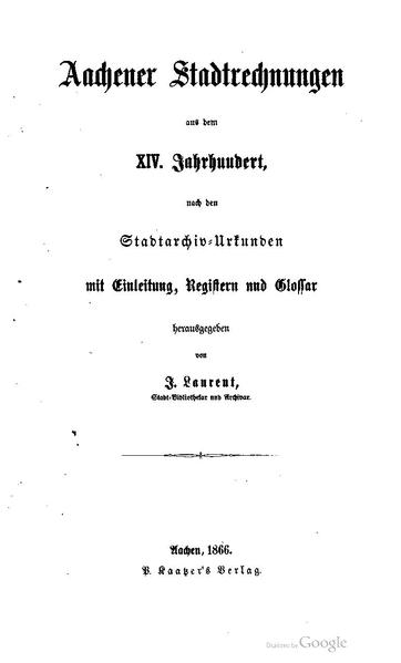 File:Aachener Stadtrechnungen aus dem XIV. Jahrhundert.pdf