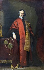 Bernardo Strozzi 1630. Portrait de Giovanni Grimani. Huile sur toile, 227 × 147 cm. Galeries de l'Académie