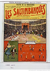 Affiche Les Saltimbanques Opéra-comique