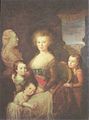 Aleksandra z Engelhardtów Branicka z dziećmi, malowała Angelika Kauffmann