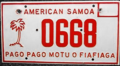 American Samoa license plate 1974 0668.png