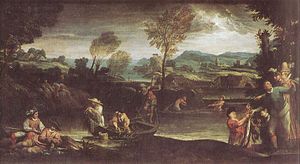 Annibale Carracci. Fishing (before 1596, Louvre)