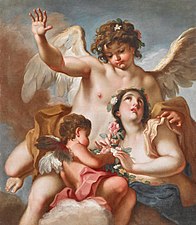 Zephyrus, Flora and Cupid by Antonio Balestra.