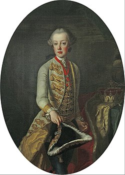 Az ifjú Károly József főherceg (J.C. v. Reinsperger rajza)