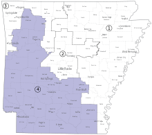 Description de l'image Arkansas-fourth-congressional-district.svg.