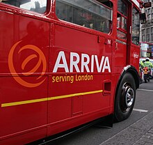 Arriva London logo on AEC Routemaster RM2217 Routemaster Arriva logo.jpg