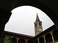 Via delle Cappelle 1, Ascona. Torre della chiesa di S. Maria della Misericordia e Collegio Papio.